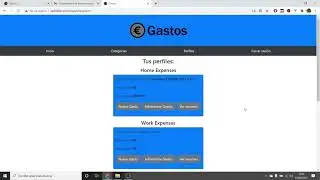 Gastos Project in Django Framework - Showing functionality