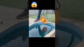 Pool vs Lava Experiment #experiment #satisfying