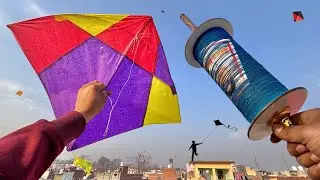 Kite fighting on rooftop | kite cutting | kite flying | kite