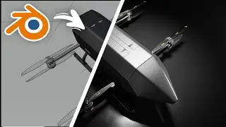 Electric Drone Launch - A Blender 3D Animation