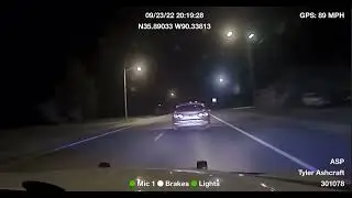 ASP Trooper Tyler Ashcraft night time pursuit and foot chase on 09/23/22