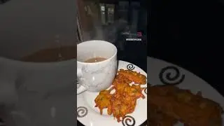 Chai ☕️ + pakora = ❤️ #shorts #chai