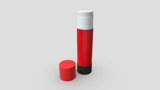 Glue Stick Open - low poly PBR 3d model