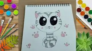 Как нарисовать самого простого кота.