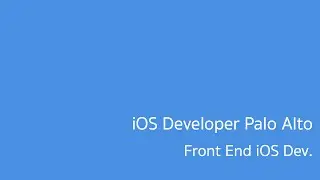 Front End iOS Dev Talk