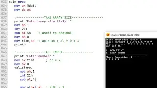 Assembly language mini project ALL in One | Array,Loop,Level, Function,Stack and Comparison | Bangla