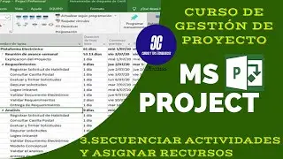 Curso de Gestión de Proyecto con Ms Project Capítulo (3/11) Secuencia actividades y asignar recursos