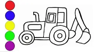 Сурет салу трактор | How to draw a tractor | Как нарисовать трактор