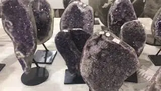 Walking the world famous gem show in Tucson AZ.  Minerals, jewelry, amethysts....