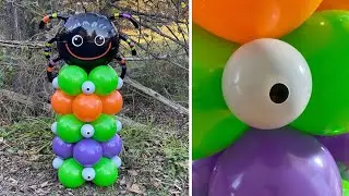 Spider Balloon Stack With Eyes 👀