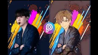 Tutorial Edit Kepala Anime | Picsart Tutorial| Suga bts | 6 | 방탄소년단