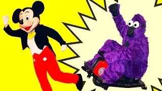 Mickey Mouse Has to Catch Red, Green, and Purple Gorillas