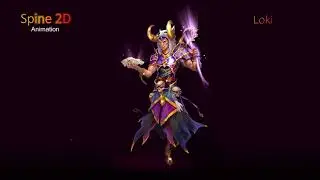 Spine 2D animation. Loki