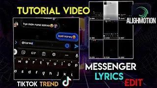 Message Lyrical Video Tutorial | Alighmotion | Tiktok trending | Xml for use