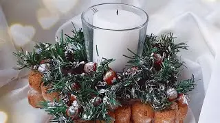 DIY NEW YEAR candlestick Новогодний подсвечник своими руками DIY New Year's candle holder