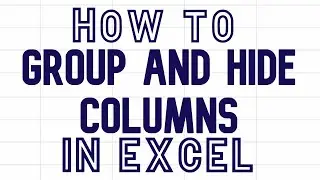How to group and hide columns in Excel #excel #hide #columns