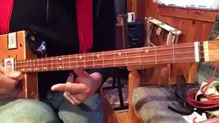 Money for Nothing Dire Straits easy beginner 1 finger lesson  on your 3 string cigar box guitar
