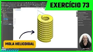 Modelagem de Mola Helicoidal no Solidworks  - Exercício #73