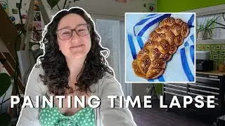 Challah Oil Painting Time Lapse | Alla Prima