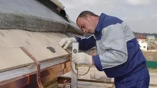 Установка водостока для дома