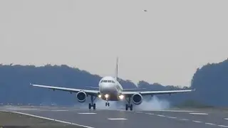 WINDY Landing | Sundair Airbus A319 | Kassel Airport (KSF/EDVK)