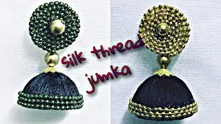 Latest silk thread earrings | silk thread jhumkas new design | silk thread jhumkas at home