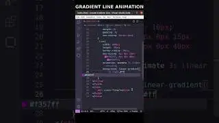 How to make a gradient line animation with HTML & CSS | 