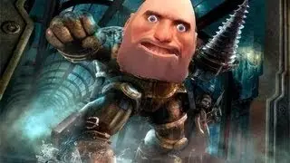 TF2 Heavy Plays Bioshock-Part 3: Heavy kills many babies!