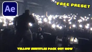 YELLOW SUBTITLES Tutorial - FREE AFTER EFFECTS  PRESET