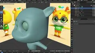 modeling cartoon character - Blender  --  نمذجة شخصية كرتونية    برنامج البلندر