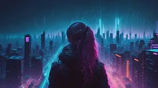 The Rainy City - Cyberpunk Ambient Music - City Rain Sound Ambience (Moody-Atmospheric)