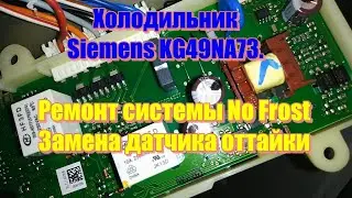 Siemens KG49NA73 Refrigerator. No Frost System Repair. Defrost Sensor Replacement.