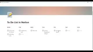 Simple To Do List in Notion #shorts #notion
