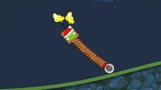 bad piggies-длинный одноколёсник!