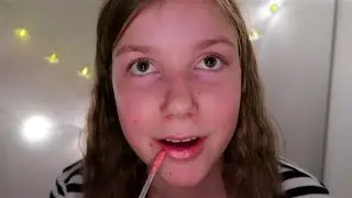 ASMR: lipgloss application and kisses~whispering