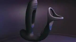 Инновационный масcажер простаты с постукивающим язычком Amovibe Pulse с кольцами и пультом ДУ