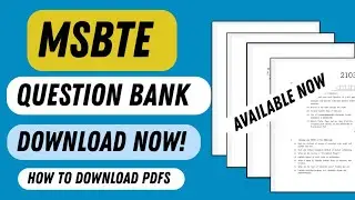 MSBTE question bank download | how to download 