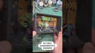Zombie Hulk vs Thor shadowbox diorama - #marvel #zombies #zombicide