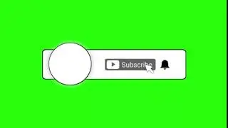 subscribe button and like Effect on video green screen sample for video editing