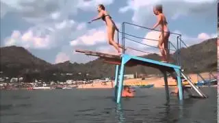 Супер прыжок в воду прикол