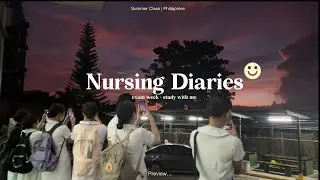 Nursing Diaries *Exam Week* + study with me 📚 | OLFU Summer Class | FREE NURSING PDFS
