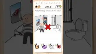Prison Escape Level 6, Andy must dig a hole with chisel, Brain Test 2