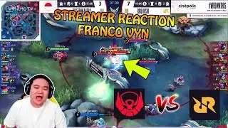 REACTION STREAMER RRQ VS BTR MPL S9 - FRANCO VYN MAP HACK | MOBILE LEGENDS