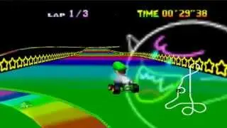 Mario Kart 64 - Rainbow Road Huge Shortcut REMASTERED
