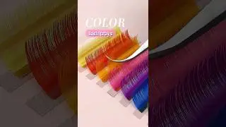 Vibrant Color Lash Trays for Stunning Lashes 🧡♥️💚💖💙 #lashes #lashextensions #beauty