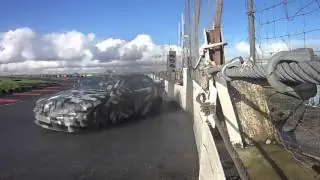 Американский дрифт, вид с камеры на автомобиле