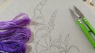 Buddleja Davidi embroidery // Summer lilac embroidery // Вышивка Буддлея Давиди