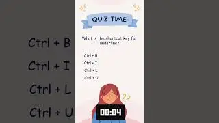 What is the shortcut key for underline? #shorts #shortcutkeys