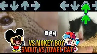 Mokey BOY BUT SNOUT VS TOWEL KITTEN - Friday Night Funkin Sr Pelo Mokey Show Mod