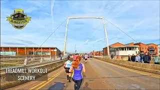 Sub-1:50 Hour Half Marathon Gloucester 2024 Treadmill Workout Scenery | Virtual Run / Walk